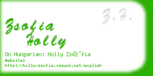 zsofia holly business card